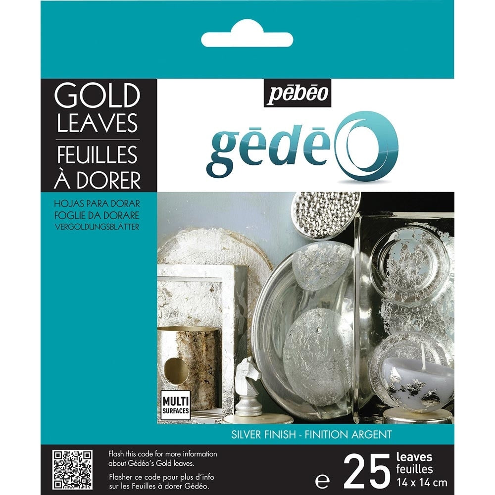 Pebeo - Gedeo Pack van 25 zilveren blad vergulden metalen bladeren