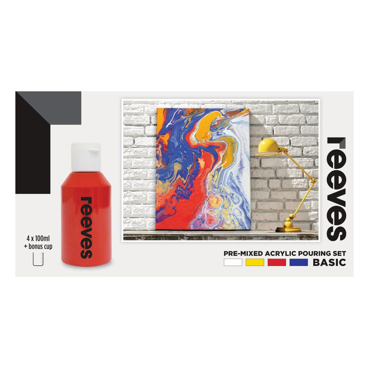 Reeves - Pre-Mixed Pouring Acrylic Paint Set - Basic