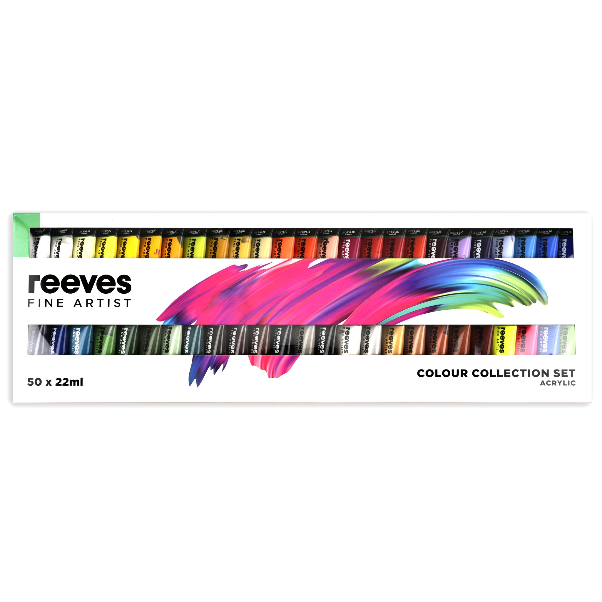 Reeves - Ensemble de peinture acrylique Fine Artist de 50 x 22 ml