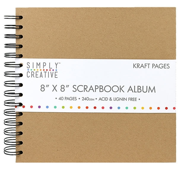 Simply Creative - 8x8 Album - Kraft Plain