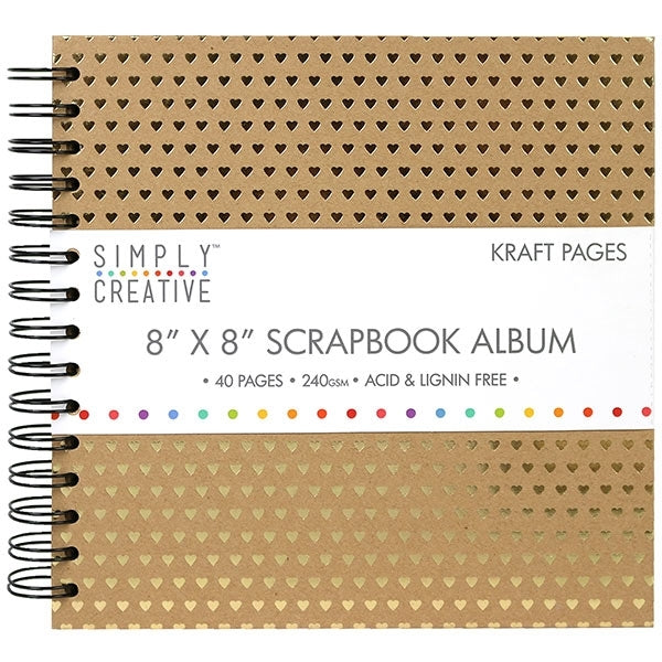 Album simplement créatif - 8x8 - Kraft Hearts