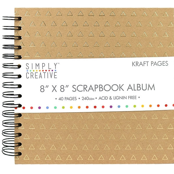 Simply Creative - 8x8 Album - Kraft Triangles