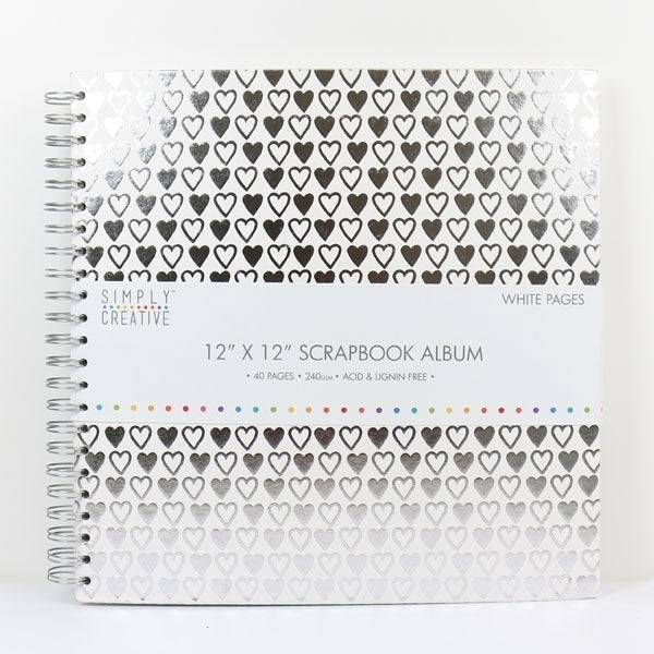 Einfach kreativ - Album 12x12 - White + Hearts