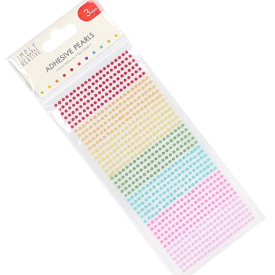 Simply Creative - 3mm Pearls - 800 Pk Rainbow