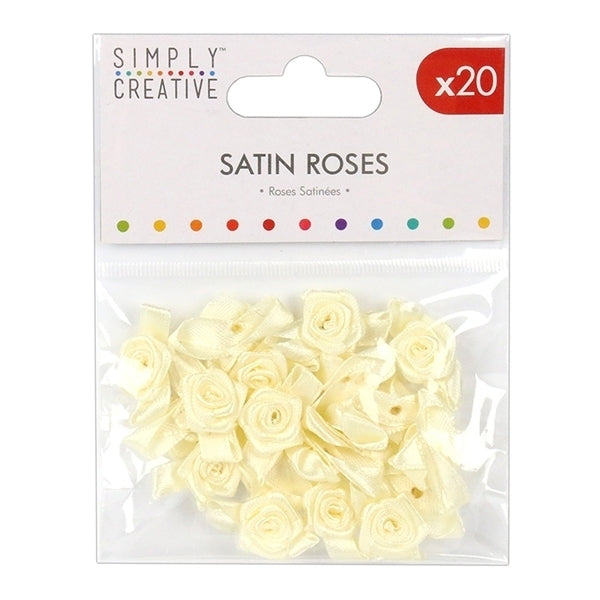 Simply Creative - Satin Roses - Ivory