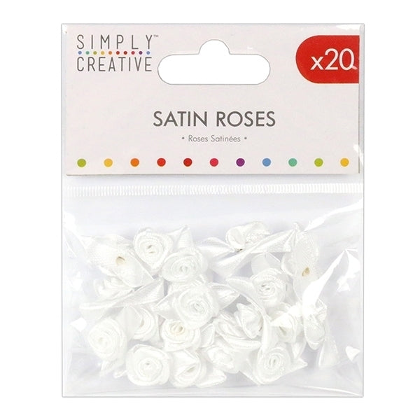 Simply Creative - Satin Roses - White