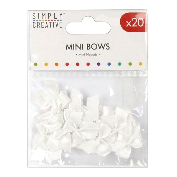 Simplement créatif - Mini Bows - Blanc