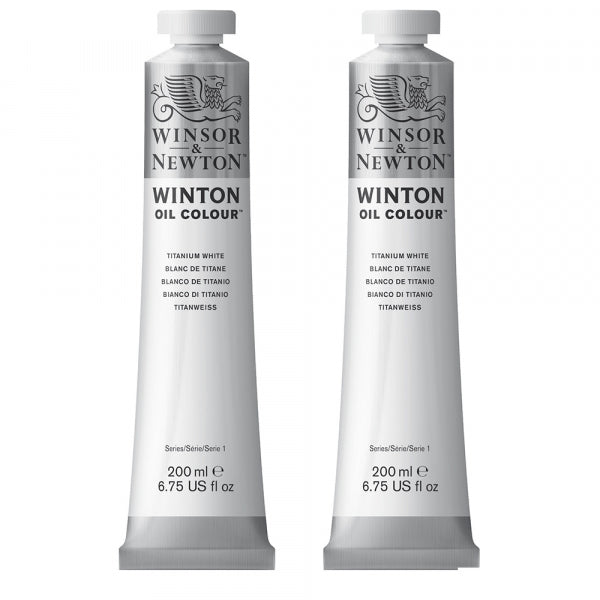 Winsor & Newton Winton Oil - 200 ml - Twin -Dual Pack - Titanium White